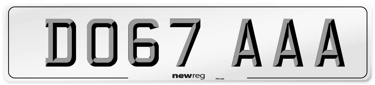 DO67 AAA Number Plate from New Reg